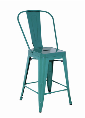 Colorful High Back Metal Tolix Chairs Overstock Metal Stools For Restaurant / Bar / Cafe