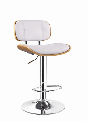 Modern Design Bent Wood And Metal Bar Stools With Backs Swivel Style