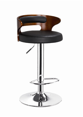 h Gloss Wood And Metal Bar Stools With Leather Seats 385 * 1.2mm Base