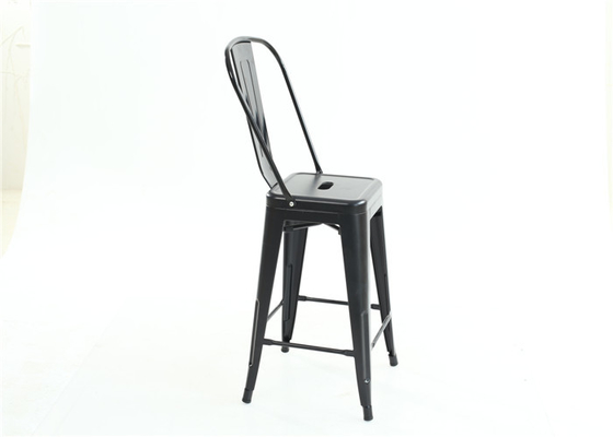Colorful High Back Metal Tolix Chairs Overstock Metal Stools For Restaurant / Bar / Cafe