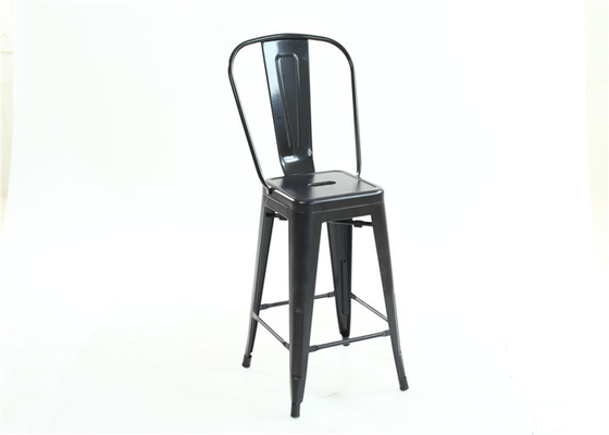 Colorful High Back Metal Tolix Chairs Overstock Metal Stools For Restaurant / Bar / Cafe