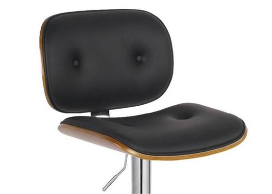 Modern Design Bent Wood And Metal Bar Stools With Backs Swivel Style