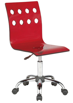 Adjustable Height Blue Acrylic Bar Stools With Back Modern Design