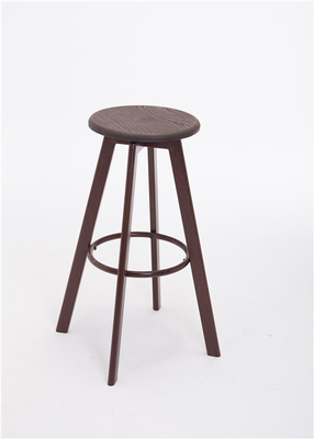 High Bar Stools Stackable Visitor Chair Metal Frame Commercial Furniture