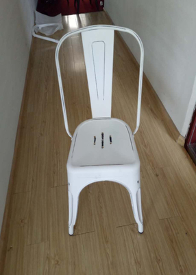 Modern Metal Tolix Chair With Backrest , Tolix High Back Stool For Home / Restaurant