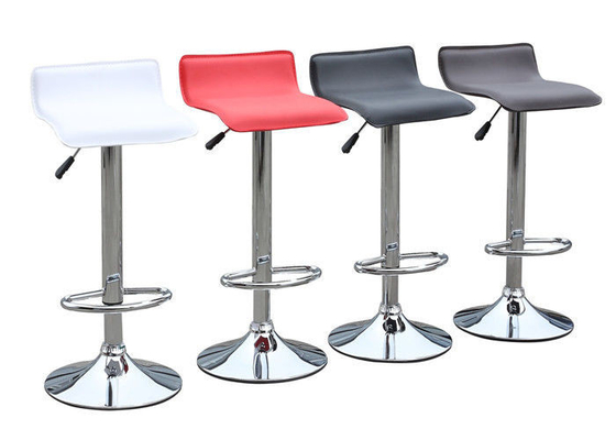 Modern Plastic Bar Stools Chairs Synthetic Leather , 360 Degree Swivel Height Office Chairs
