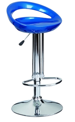 Moon shape ABS Bar Stools H-104 , long gas lift , 385mm chrome base plastic bar stools