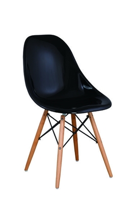 Modern PVC Seat wooden legs used bar stool /  kitchen bar chair H-121-1W46*D55*H83cm