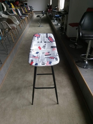 Fabric seat / Wood and Metal Bar Stool /Morden Commercial Cheap Used Chair HR-912