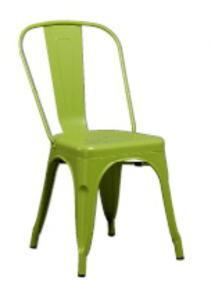 Fashion French Metal Cafe Chair , Durable Overstock Metal Chairs Indoor Application