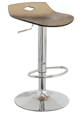 Modern Acrylic Swivel Bar Stools Backless Chrome Base SGS / TUV Certification