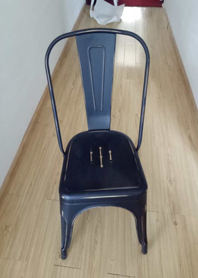 Modern Metal Tolix Chair With Backrest , Tolix High Back Stool For Home / Restaurant